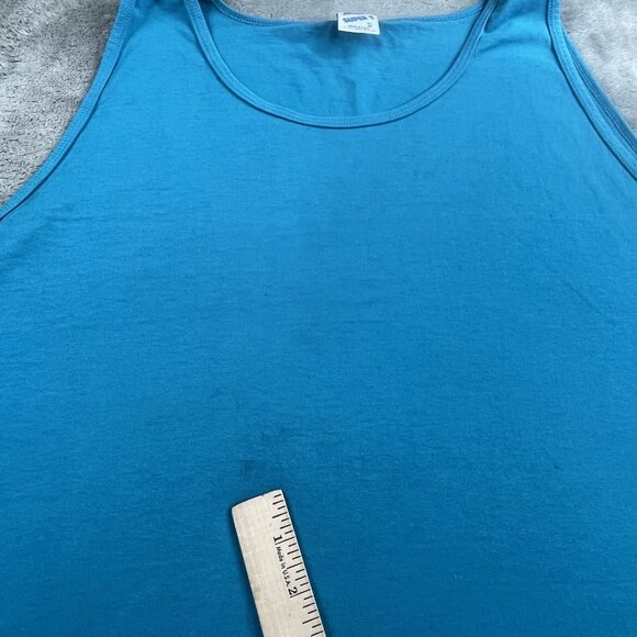 Vintage 90s Jerzees Tank Top Mens XL Blue Cut Off Gym Shirt Y2K Gains Streetwear - Picture 8 of 11